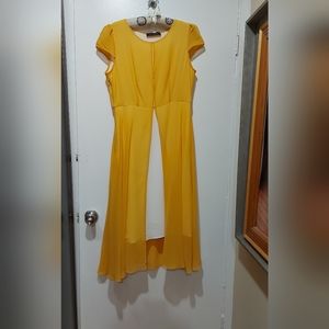Yellow with white dress